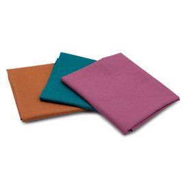 3 x 0.5 m Cotton Fabric Set, 148 cm Width, 100% Cotton, 3.5 m, Choice of Material, Many Colours, Patchwork (Colourful 12, Set of 3)