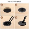 QUARKZMAN Cable Hole Cover, 2 Pieces 45mm/1-3/4" ABS Desk Cable