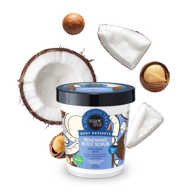 Organic Shop Body Desserts Renewing Body Scrub Coconut Bite, 450
