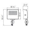 Halco 22904 35/45/55W 5-Way Adjustable LED Flood Light Fixture 120-277V