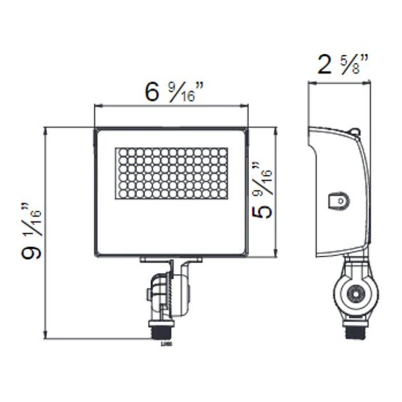 Halco 22904 35/45/55W 5-Way Adjustable LED Flood Light Fixture 120-277V