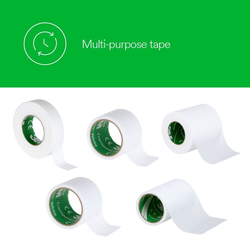 3M™ Transpore™ White Surgical Tape 1534-1, 1 inch x 10