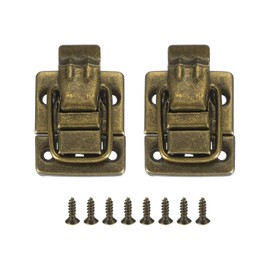 PATIKIL Fastener Toggle Latches Catch Chest, 2Pcs Metal Suitcase Boxes Buckles Retro Trunk Box Hasp Lock with Screw for Wooden Packing Case Toolbox Cabinet, Bronze