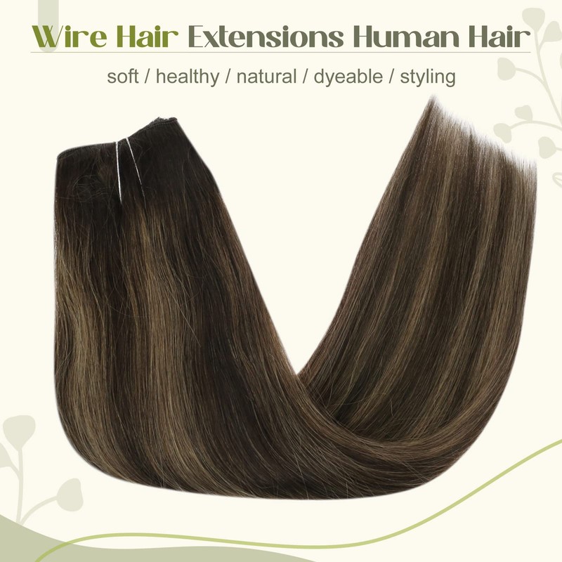 Fshine Flip in Wire Hair Extension Wire 45 cm Balayage