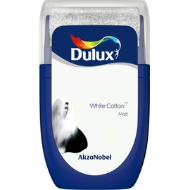 Dulux Walls & Ceilings Tester Paint, White Cotton, 30 ml