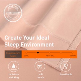 Bedgear Dri-Tec Queen Size Bed Sheet Set - Moisture-Wicking and Cooling Sheet Set - Temperature Regulating - Deep Pocket Fitted and Flat Sheets - Adjustable Base Friendly - Dusty Rose