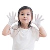 Edenswear Zinc Filled Fiber Anti-Scratch Eczema Atopic Gloves: Kids (White,