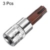 HARFINGTON 3pcs T40 Torx Bit Socket 1/4" Square Drive Star