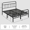 zunatu King Size Metal Platform Bed Frame/Victorian Style Headboard and