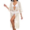 Lace Kimono for Women Sheer Beach Coverups Long Bathing Suit