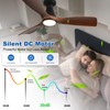 DLLT 42-Inch Ceiling Fans with Lights: Flush Mount Ceiling Fan