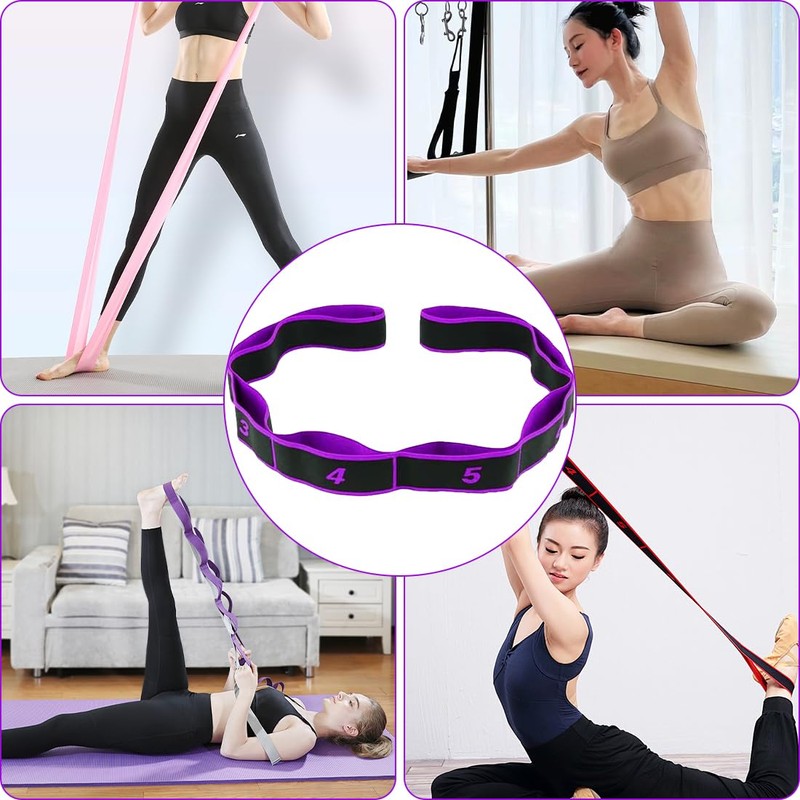 Stretch Band Yoga Stretching Band Yoga Strap with 9 Loops