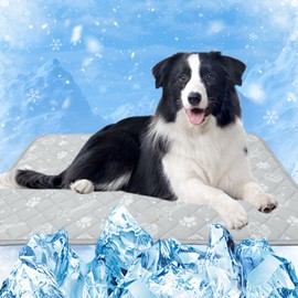 MH MYLUNE HOME Self Cooling Mat for Large Dog, 39”x59” Arc-Chill Cooling Fiber & Endothermic Color Changing Pet Cooling Pad, Foldable & Washable Non-Toxic Summer Pet Blanket