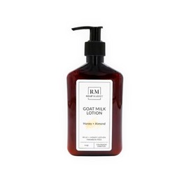 RM Soap Market Goat Milk Lotion, Honey Almond Fragrance, Hydrating Lotion for Men & Women With Nourishing Goat Milk, Shea Butter, Sunflower Oil & Aloe, Packed With Vitamin A, E & Selenium, 9 Oz