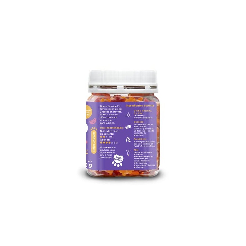 Flor Jaguar Pack Dfn Gummies Piezas Pzas 180 Mineral Probióticos