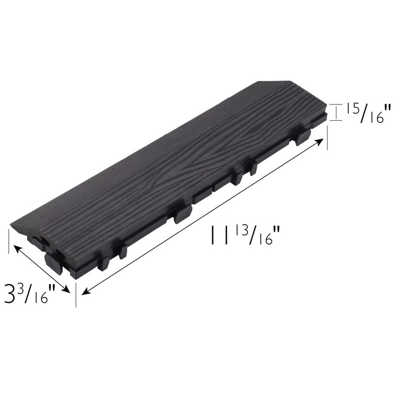 Design House Straight Edge Trim for Square Deck Tiles, Covers