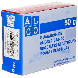 Alco 737-1 Elastic Bands in Cardboard Box Ø 100 mm 50 g Red