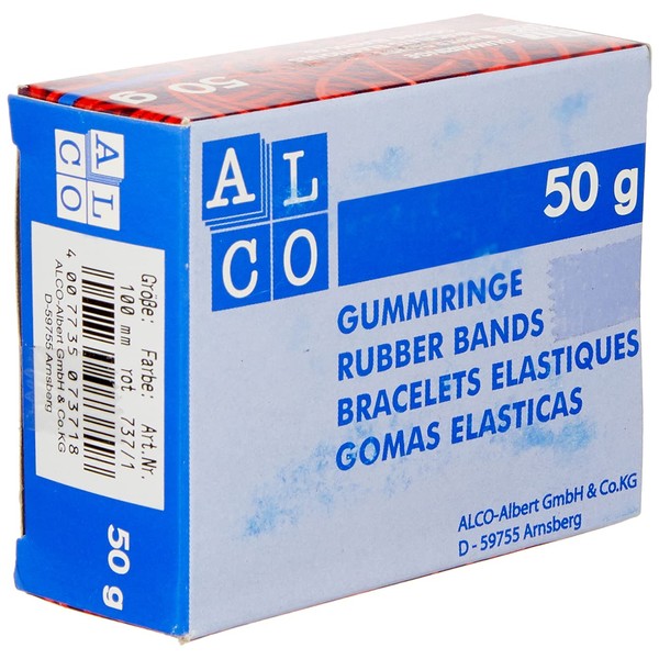 Alco 737-1 Elastic Bands in Cardboard Box Ø 100 mm