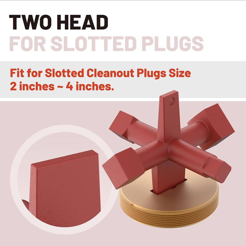 Ximoon 6 Way Cleanout Plug Wrench Replacement for Pasco J40042