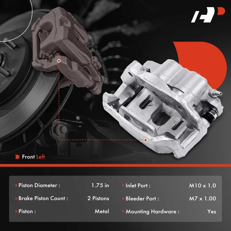A-Premium Disc Brake Caliper Assembly with Bracket Compatible with Select