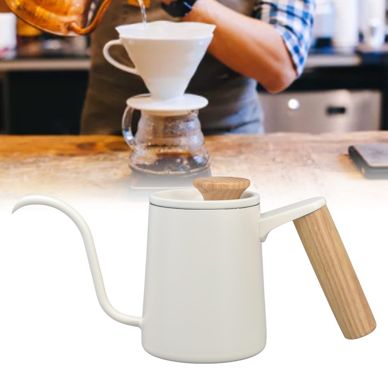 Stainless Steel Handle Drip Coffee Pot Long Gooseneck Spout Drip