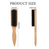 Kifmurase 100% Boar Bristle Slick Back Hair Brush, Thick Bristles