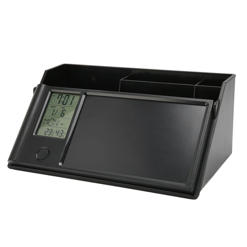 Multifunctional Electronic Calendar Desktop Storage Box with LCD Writing Pad
