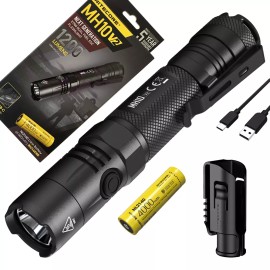 Nitecore MH10 V2 Type-C Rechargeable Flashlight 1200 Lumens - Includes a 21700 b