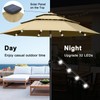 ABCCANOPY 3-Tiers 9FT Solar Patio Umbrella, Outdoor Umbrella with 32