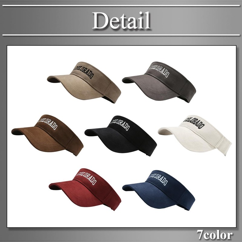 Buzz Selection CAP695 Visor, Sun Visor, Hat, Simple, Plain, Logo,