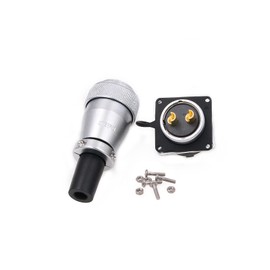 ZBLZGP WEIPU WS28 2 Pin Aviation Connector Waterproof IP67 Metal Panel Mount Electrical Wire Cable Plug Socket 28MM Heavy Duty Industrial 50A Long Service Life
