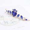 CAVETEE Birthday Crown for Women, Princess Tiara Royal Blue Happy