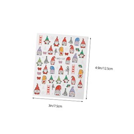FRCOLOR 3 Sheets Christmas Nail Art Stickers with Snowman Snowflake Santa Designs for Easy DIY Holiday Manicure for Festive Nail Decorations and Ideas