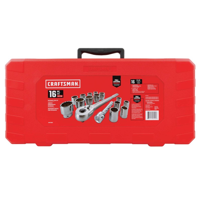 CRAFTSMAN Socket Set, 3/4" Drive, 16Piece (CMMT12036)