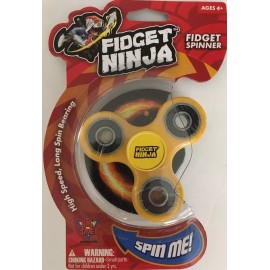 Big Time Toys Fidget Ninja Spinner High Speed Long Spin Bearing Finger Hand Spinner Yellow NEW