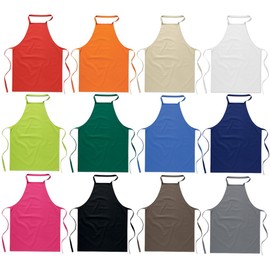 eBuyGB Pack of 1 Catering Cooking Plain Chef's Unisex Kitchen Apron, Cotton, Blue
