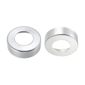 DTGN 62x18mm(DxT) Round Escutcheon Plate - 2Pack - Good for Bathroom Kitchen 33mm Dia Pipe - 201 Stainless Steel Water Pipe Cover - Silver Tone