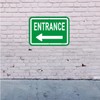 2 Pack Entrance with Left Arrow Signs 14 x 10