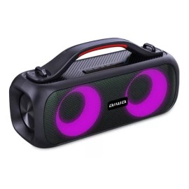 Aiwa Parlante Aiwa Aws200bt Bluetooth 30 W Radiofm Luz Rgb 4 Hrs Color Negro