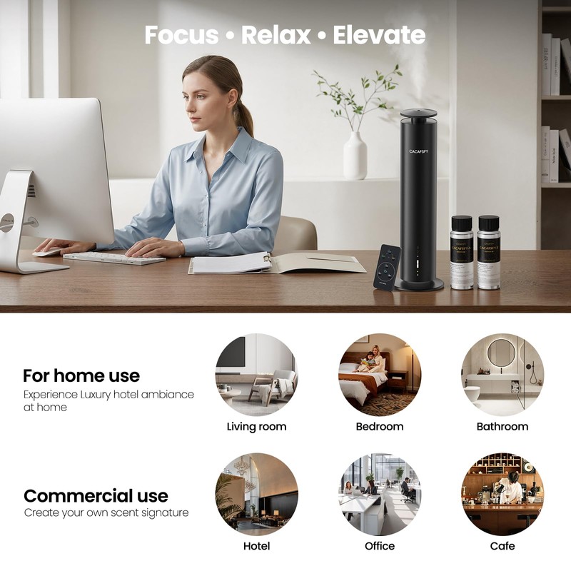 Waterless Essential Oil Diffuser for Large Room up to 1000
