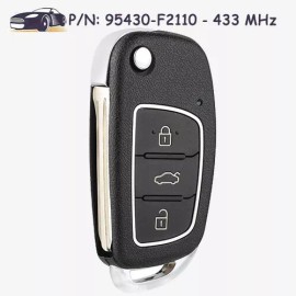 KEYECU Upgraded Flip Remote Key Fob OKA-420T 95430-F2110 for 2016-2018 Hyundai Elantra