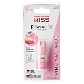 Kiss Powerflex Nail Glue Pink Tint 0.10 Ounce (Pack of 6)