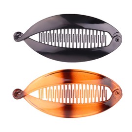 GNALIA Pack of 2 Banana Clips Hair Clips Banana Fish Banana Clip Flexible Ponytail Holder Clips Hair Styling Accessories for Women Girls