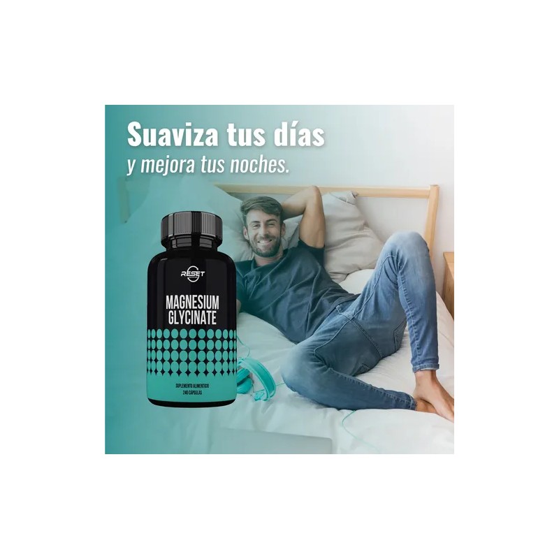 Reset Nutrition Glicinato Magnesio 400mg Estrés 240cáp