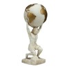 Atlas Titan God Statue Sculpture Figure Grey Patina Cast Marble