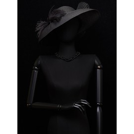 COOLSTEELANDBEYOND Multi-layer braided pearl statement necklace necklace choker, Synthetic pearl, No Gemstone