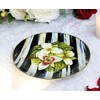 MacKenzie-Childs MacKenzie Childs Thistle & Bee Courtly Stripe 8.25" Trillium
