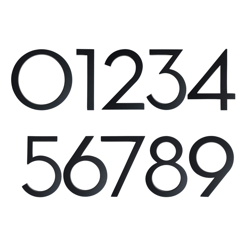 HASWARE Floating House Number 6 inch Stylish Door Numbers Alphabet