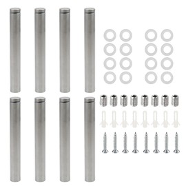 Rannb Long Glass Standoff Bolts 0.75" Dia Advertising Screw Nails 6-inch/15.3cm Length Wall Sign Standoff for Acrylic Signs -8pcs