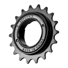 MOHEGIA Single Speed Motorcycle Freewheel: 18T 1/2 x 1/8 Inch Bicycle Freewheel - Threaded Hub Replacement Part - Black